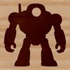 Robot silhouette designed for cutting machines and vector art.