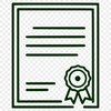 A stylized illustration of a graduation scroll with a diploma and certificate theme.