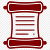 Graphic illustration of a graduation scroll with diploma and paper elements, suitable for vector art and commercial use.
