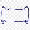 A stylized digital representation of a graduation scroll with diploma details in vector format.