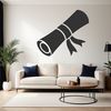 A detailed illustration of a graduation diploma or scroll in vector format.