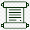 A digital representation of a traditional graduation diploma scroll with a minimalist design.