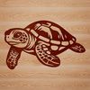 Wildlife Ocean Animal A detailed illustration of a sea turtle swimming in the ocean, representing a wild animal found in seaside environments.