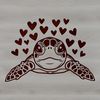 Sea Turtle Silhouette SVG Design A vector graphic design featuring a sea creature, a sea turtle, in a seaside environment.