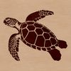 Oceanic Animal Illustration Illustration of a sea turtle swimming in the ocean.
