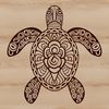 An ornate design of a wild sea creature, created as a vector art image.