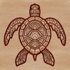 A detailed illustration of a sea turtle swimming in the ocean, suitable for vector designs and cutting machines.