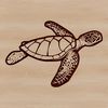A detailed illustration of a sea turtle swimming in the ocean, suitable for vector graphics and digital design projects.