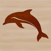 Whimsical Dolphin Vector Graphic Art A cartoon-style illustration of a dolphin in the ocean, suitable for vector art and graphic design projects.