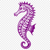Vibrant Seahorse Underwater Scene A colorful illustration of a seahorse swimming underwater.
