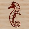 Vector Seahorse Design A detailed vector illustration of a seahorse, featuring its distinctive curled tail.