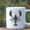 Sea Creature Clip Art for Design A detailed illustration of a lobster in various forms including SVG, PNG, PDF, and DXF formats.