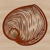 Coastal Icon SVG An SVG graphic representation of a seashell, ideal for use in digital artwork and creative design applications.