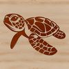 A detailed illustration of a sea turtle swimming in the ocean, ideal for vector art and design projects.