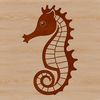 Vector Design Seahorse Clip Art A vector graphic of a seahorse, ideal for digital design projects.