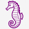 Underwater Delight Vector Graphics A stylized illustration of a seahorse in vector format, suitable for digital and print applications.