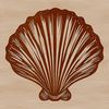 Free Digital Seashell Design A detailed, digital representation of a seashell, ideal for cutting machines like Cricut or laser cutters.