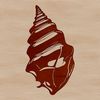 Coastal Vector Illustration A stylized illustration of a seashell, suitable for vector graphics and cutting machine designs.