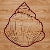 Beautiful Seashell Design An SVG design of a realistic seashell suitable for various crafting and design applications.