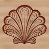 Seaside Treasures SVG Clip Art An SVG illustration of a seashell design perfect for seaside-themed crafts and projects.