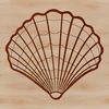 Coastal Decorative Shell Icon A stylized illustration of a seashell, suitable for use in vector designs and digital art.