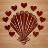 Seaside Decorations Vector Graphic An iconic seaside-themed vector graphic featuring a detailed seashell design.
