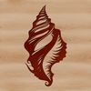 Free Seaside Clip Art A detailed illustration of a seashell found on the seaside, suitable for use in vector graphics and digital design.
