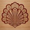 A digital vector graphic representation of a seaside seashell in various layers.