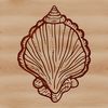 Beautiful Seaside Decor Illustration Seashell illustration created using vector art, suitable for seaside-themed projects.