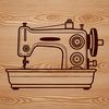 Sewing equipment diagram featuring mechanical parts.
