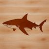 Shark Ocean Scene Clip Art An illustration of a shark in the ocean, suitable for various design applications.
