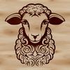 Beautiful SVG Sheep Head Clip Art A simple vector illustration of a sheep's head, suitable for use in graphic design and digital art.