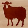 Sheep Farm Scene Design A detailed illustration of a sheep in a farm setting.