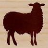 Digital Sheep Design with Texture A digital illustration of a sheep with detailed fur texture.