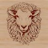 Farm Friend SVG Clip Art Vector illustration of a sheep's head, suitable for farm-themed designs and vector art projects.