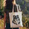 Adorable Sheltie Face Close-Up Design A detailed illustration of a small breed dog with a distinctive head shape.