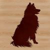Beautiful Shetland Sheepdog Illustration Image of a seated Shetland sheepdog with detailed texture and fur details in vector format.