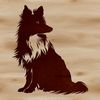 Cute Sitting Dog SVG Graphic A digital illustration of a sitting Shetland sheepdog breed.