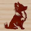 Adorable Shetland Sheepdog Breed Portrait A sitting Shetland sheepdog breed dog with a calm expression.