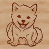 Calm Canine Vector Graphics A vector illustration of a sitting Shiba Inu dog with a calm expression.