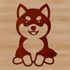Shiba Inu Silhouette SVG Design A small to medium-sized dog breed, the Shiba Inu is depicted in this illustration.
