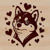 Friendly Shiba Face Vector Icon A simple illustration of a Shiba Inu's head, designed as vector art for personal or commercial use.