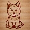 Shiba Inu animal design for use with cutting machines such as Cricut or laser cutters.