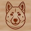 A high-quality digital illustration of a Shiba Inu's head, suitable for various designs.