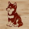 Mysterious Shiba Inu Silhouette An adorable Shiba Inu animal silhouette clip art design for personal or commercial use.
