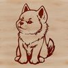 A sitting Shiba Inu dog breed in vector format, ideal for digital design projects.