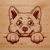 Shiba Inu Silhouette Close-up Close-up portrait of a shiba inu dog's face, ideal for personal or commercial use with a cutting machine.