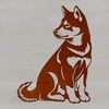 A close-up illustration of a sitting Shiba Inu dog with its distinctive fox-like features.