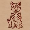 Beautiful Shiba Inu Vector Clip Art A sitting Shiba Inu dog in vector form, suitable for digital design projects.