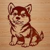 Sitting Shiba Dog Breed Graphic Art A sitting Shiba Inu dog breed in vector format.